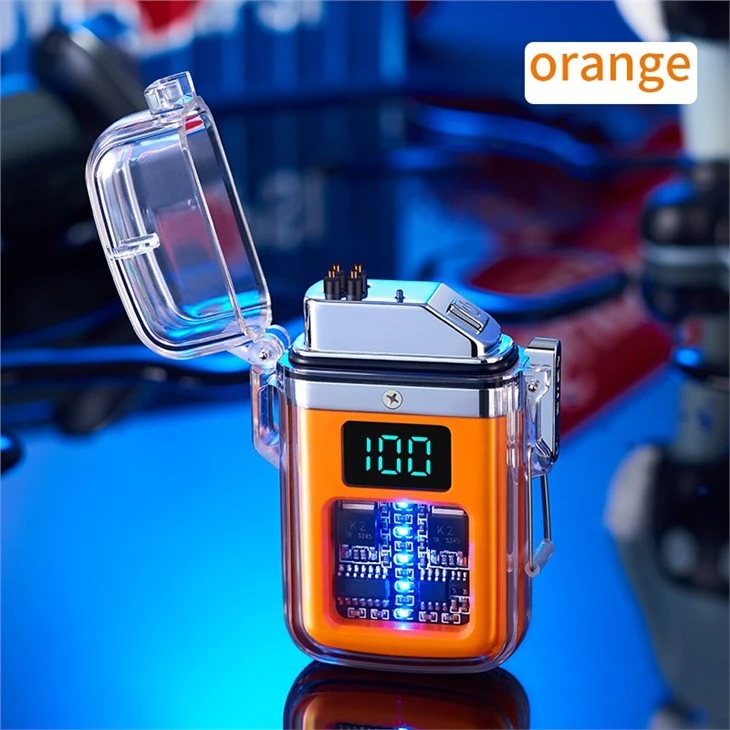 Transparent Waterproof Double Arc Plasma Electric Lighter