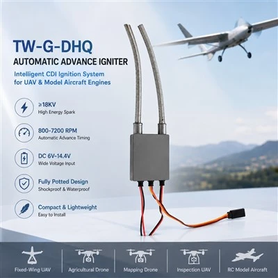 Automatisk Advance CDI-tändningsmodul för UAV, RC-bensinmotorer och modellflygplan